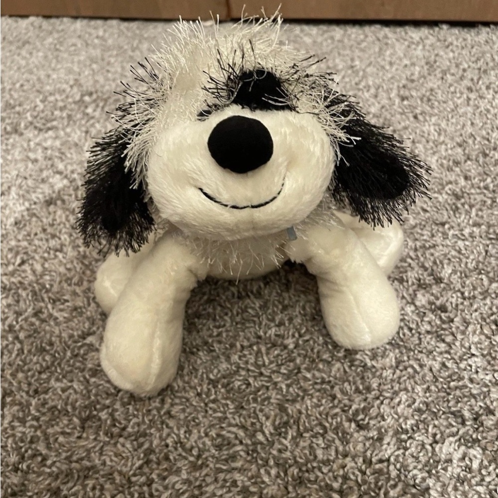 (Ganz) Webkinz Black and White Cheeky Dog - HM192, No Code